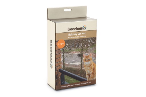 Afbeelding Beeztees Transparant Kattennet voor Balkon - 6 x 3 m door K-9 Security dogs