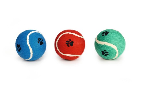 Tennisbal met voetopdruk jumbo hondenspeelgoed