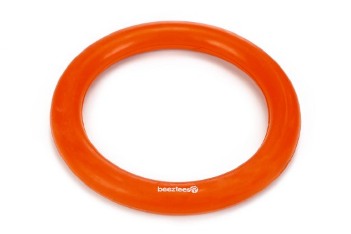 Afbeelding Rubber hondenspeeltje ring massief oranje 15 cm door K-9 Security dogs