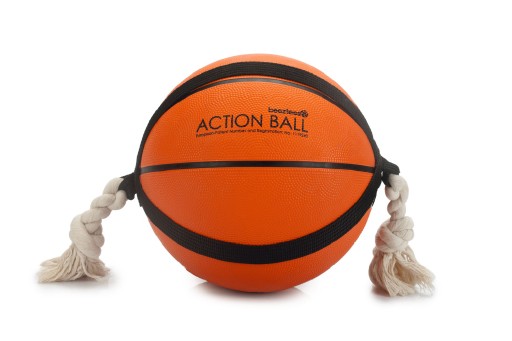 beeztees action basketbal - hondenspeelgoed - oranje - 24 cm