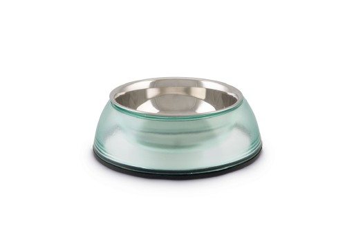 beeztees triva - kattenvoerbak - plastic - mint - 14 cm