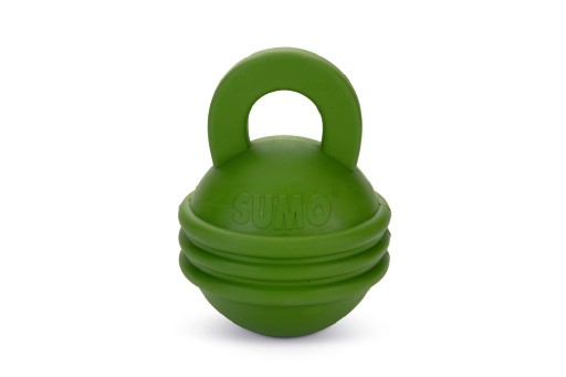 beeztees sumo kettlebell - hondenspeelgoed - rubber - groen - 16x12x12 c