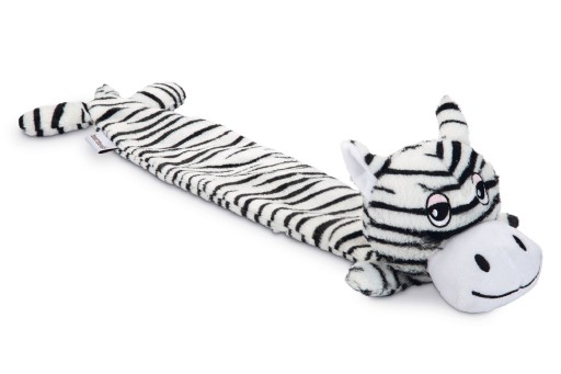 beeztees zebra - hondenspeelgoed - zwart/wit - 53x10x5 cm