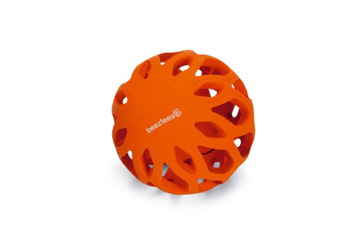 beeztees play ball koko - hondenspeelgoed - oranje - 11 cm