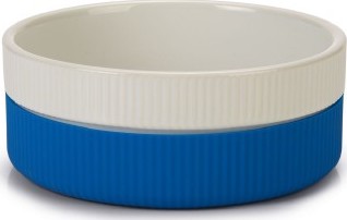 Beeztees Voer- en Drinkbak Nuf - Hond - Keramiek+Silicone - Blauw - 15,5cm