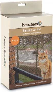 Beeztees - Kattennet - Voor Balkon - Transparant - 6x3 m