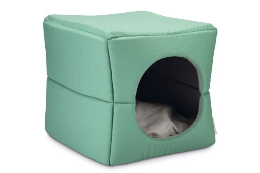 Beeztees Boxi - Kattenhuis - Groen"Grijs - 37x33x33 cm