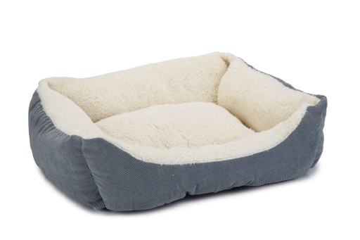 beeztees mogina - kattenmand - pluche - blauw - 45x37x18 cm