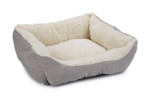 beeztees mogina - kattenmand - pluche - grijs - 45x37x18 cm