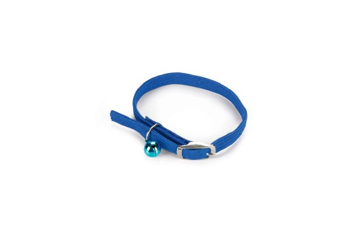 Afbeelding Nylon kattenbandje met bel - Blauw door K-9 Security dogs