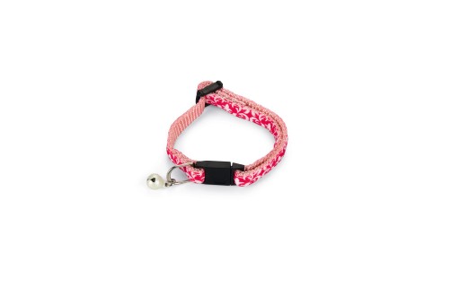 beeztees mystic - kittenhalsband - nylon - roze - 14-23 cm