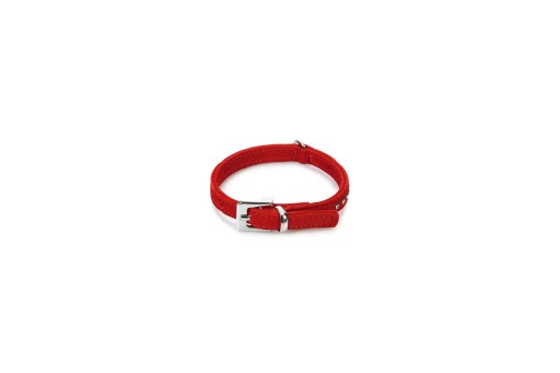 beeztees buffalo - halsband hond - leer - rood - 20-24 cm