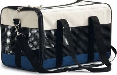 Beeztees Draagbare Reistas - Kat - Creme"Blauw - 43x25x27 cm