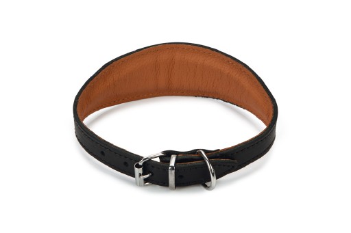 beeztees rondo - halsband hond - leer - bruin - 45 cm x 55 mm