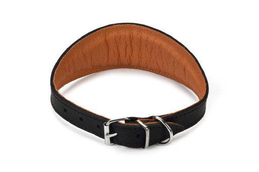 beeztees rondo - halsband hond - leer - bruin - 50 cm x 60 mm