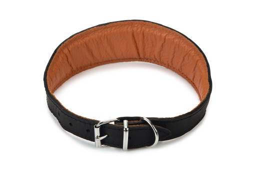 beeztees rondo - halsband hond - leer - bruin - 55 cm x 60 mm