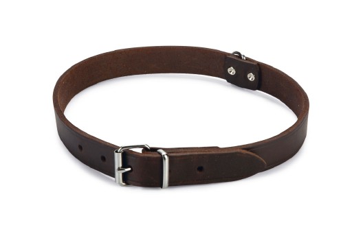 Afbeelding beeztees - halsband hond - leer - bruin - 55-65 cm x 25 mm door K-9 Security dogs