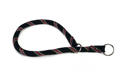 Ronde Nylon Halsband - Zwart