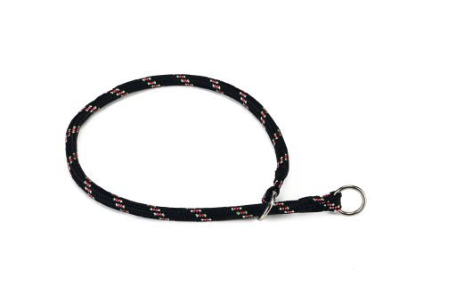 Afbeelding Ronde Nylon Halsband - Zwart door K-9 Security dogs