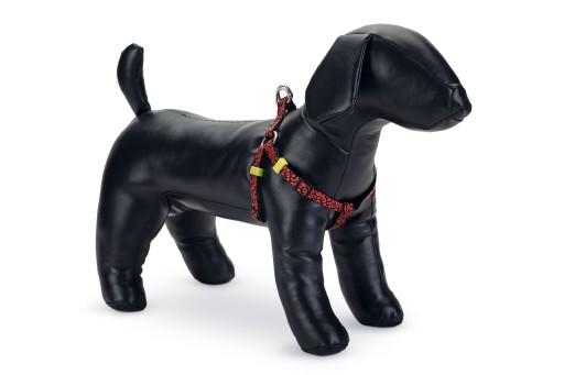 Afbeelding Hondentuig nylon Scribbles 26-40cm zwart door K-9 Security dogs