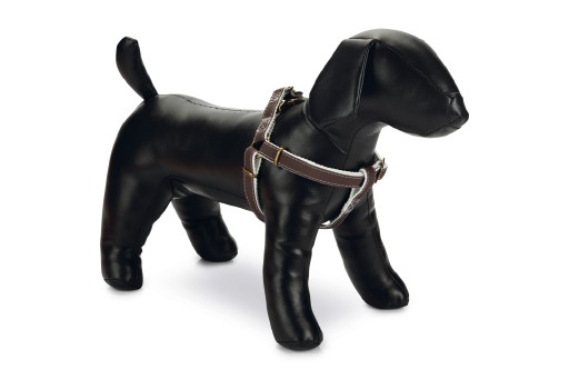 Afbeelding designed by lotte virante - hondentuig - bruin - 26-40 cm door K-9 Security dogs