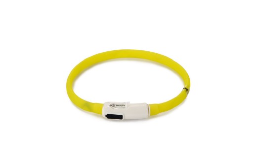 beeztees safety gear dogini - hondenhalsband - usb - geel - 35x1 cm