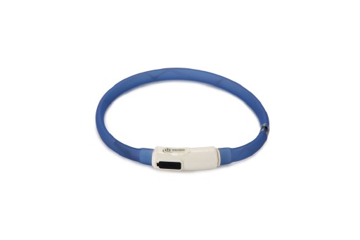 beeztees safety gear dogini - hondenhalsband - usb - blauw - 35x1 cm