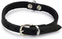 Beeztees - Halsband Hond - Leer - Zwart - 23-28 cm x 10 mm