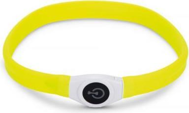 Beeztees Safety Gear Glowy - Halsband Hond - Geel - 65x2,5 cm