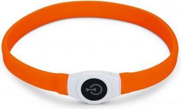 Beeztees Safety Gear Glowy - Halsband Hond - Oranje - 65x2,5 cm