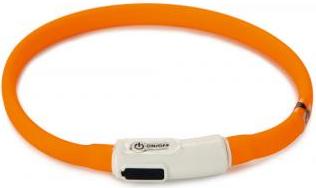 Beeztees Safety Gear Dogini - Hondenhalsband - USB - Oranje - 35x1 cm