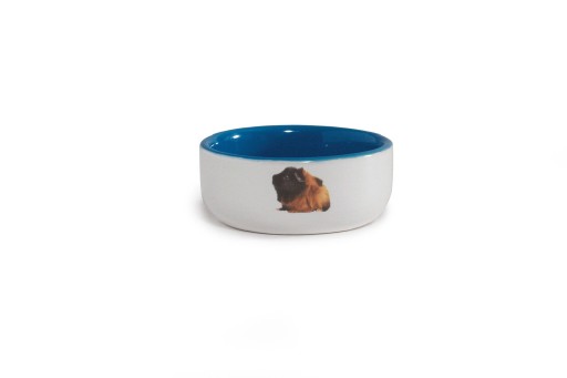 Caviavoerbak ceramic blauw