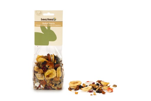 beeztees fruitmix - knaagdierensnack - 120 gram