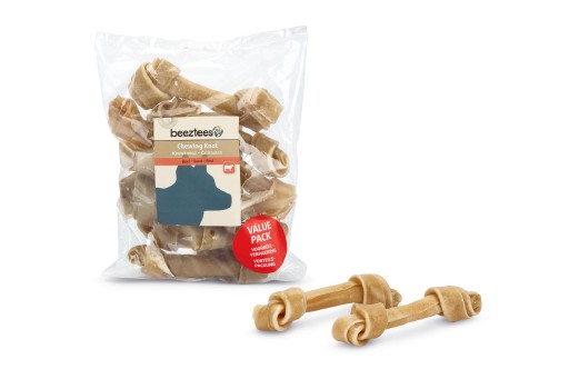 beeztees kauwknoop - hondensnack - voordeel - 12 cm - 10st