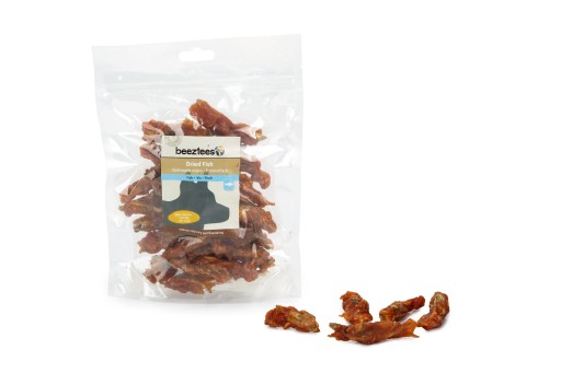 beeztees gedroogde visjes met kip - hondensnack - 200 gram