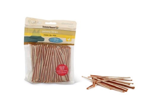 beeztees jummy strips - hondensnack - voordeel - 400 gram