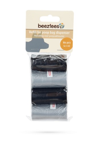 Afbeelding Beeztees Navulling Poepzakhouder Zwart Grijs 4 x 20st Onderweg met de hond door K-9 Security dogs