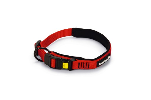 Beeztees parinca premium - hondenhalsband - nylon - rood - 35-40 cm x 20 mm