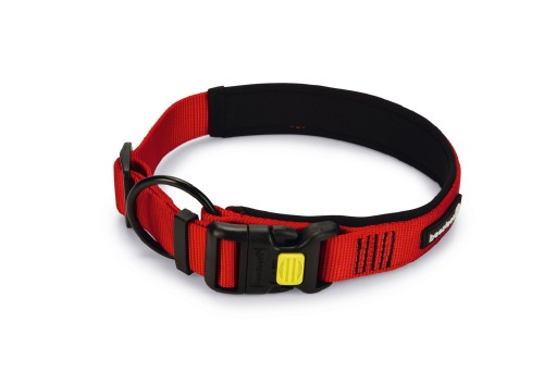 Beeztees parinca premium - hondenhalsband - nylon - rood - 50-55 x 25 mm