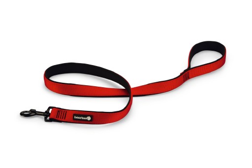 Beeztees parinca premium - hondenriem - nylon - rood - 120 cm x 25 mm