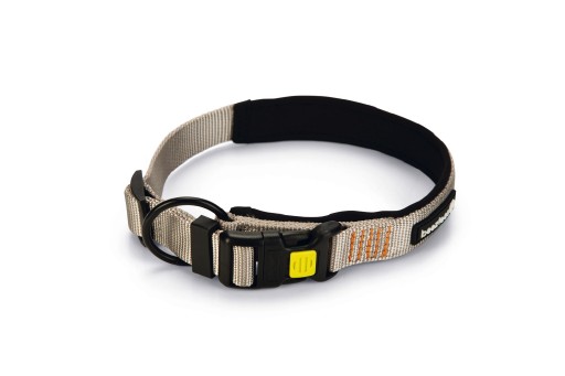 Beeztees parinca premium - hondenhalsband - nylon - lichtgrijs - 45- 50 cm x 25 mm