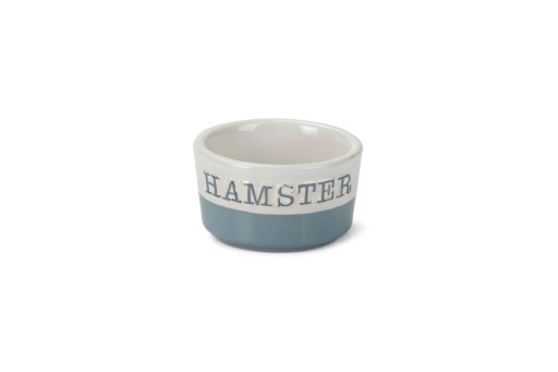 Beeztees doki - hamstervoerbak - keramiek - blauw - 7,5x7,5x4 cm