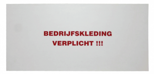 Bord Bedrijfskleding Verplicht afbeelding