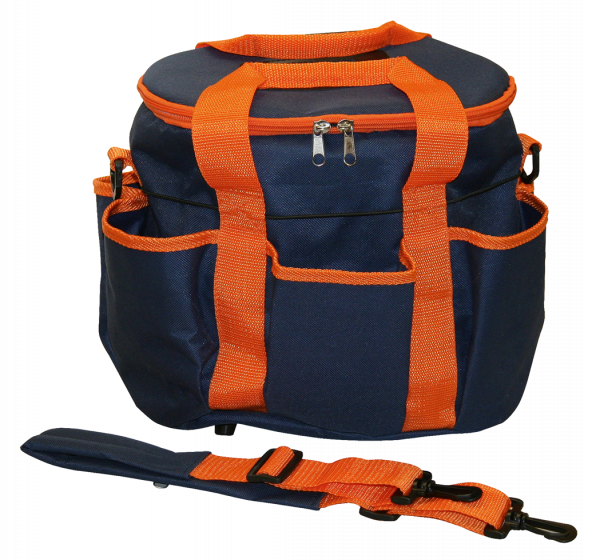 Borsteltas 27 X 22 X 22Cm D.Blauw"Oranje afbeelding