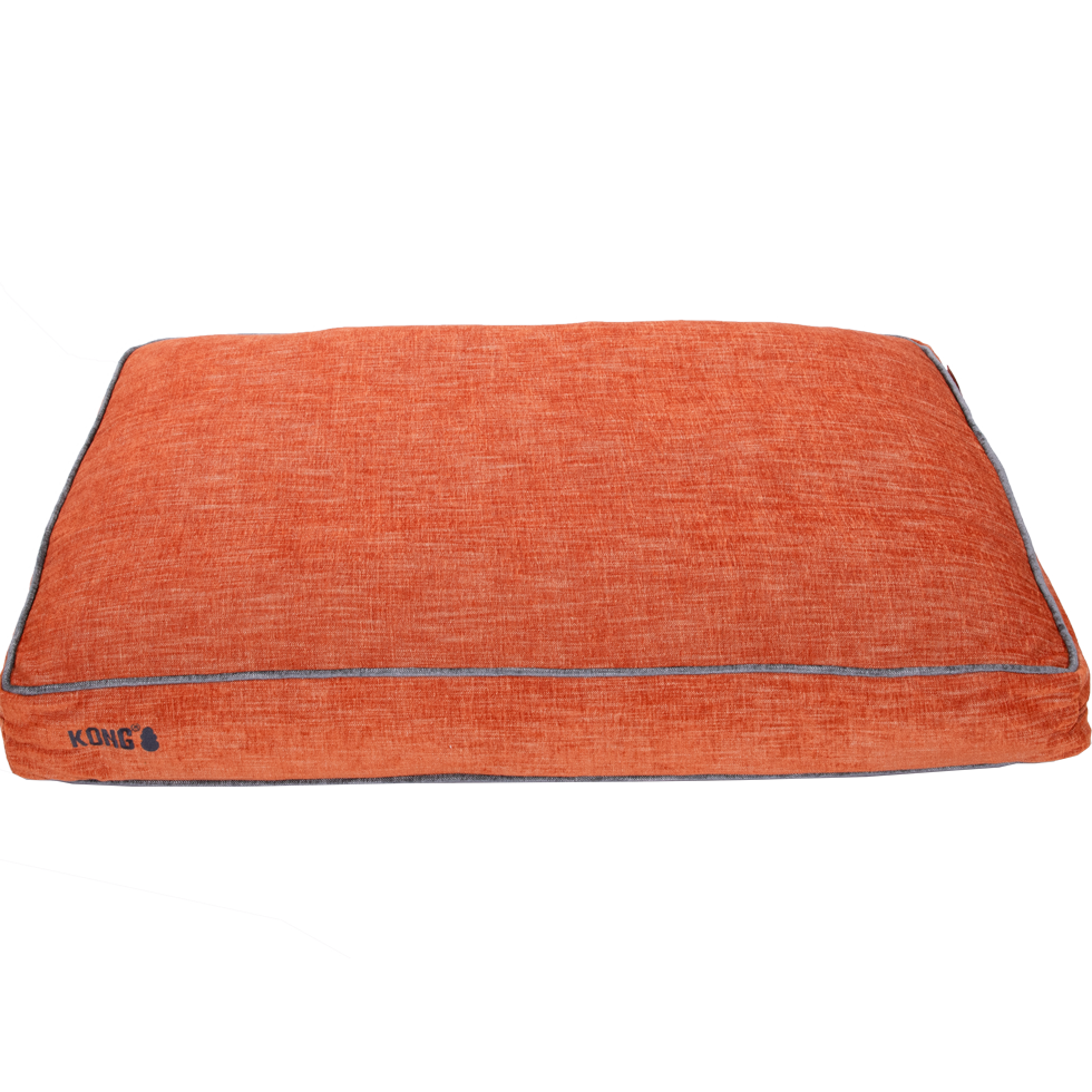 Kong Rectangle Beds Medium, Oranje Met Grijze Lijn