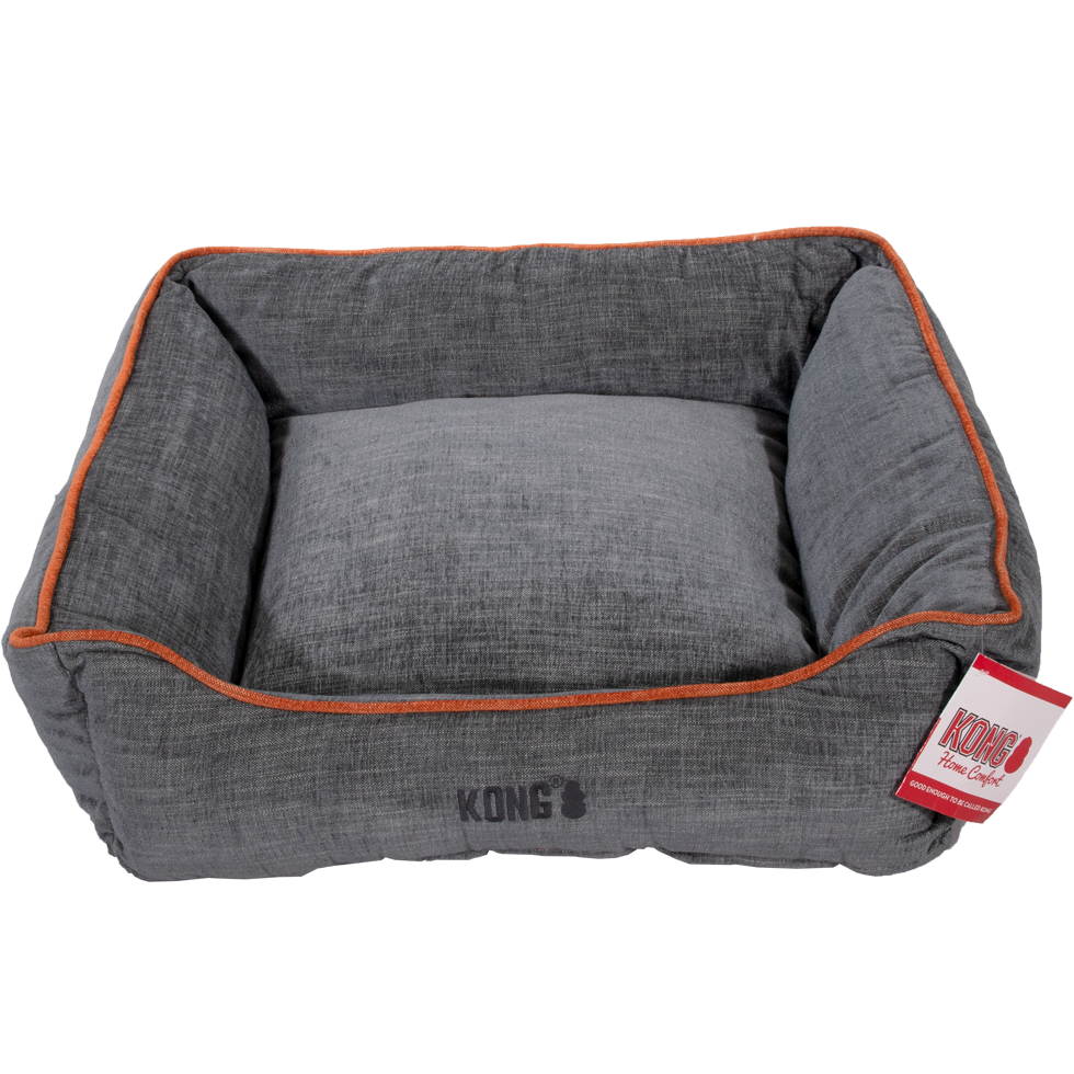 Kong Lounger Beds Medium, Grijs Met Oranje Lijn