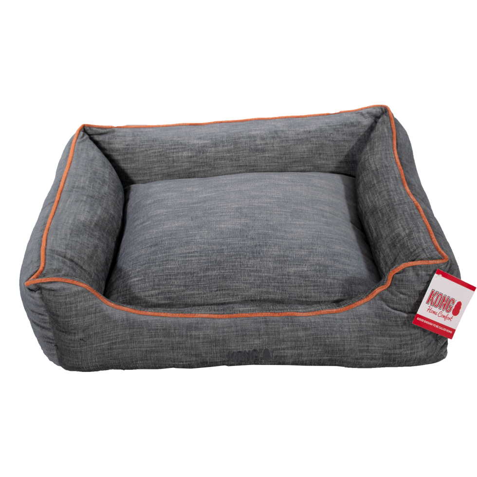 Kong Lounger Beds Large, Grijs Met Oranje Lijn