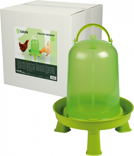 Pluimvee Drinktoren 5 L Green Lemon Op Pootjes afbeelding