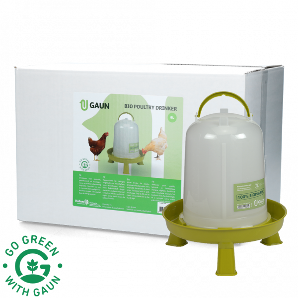 Pluimvee Drinktoren 8 L Bio Green Lemon Op Pootjes afbeelding