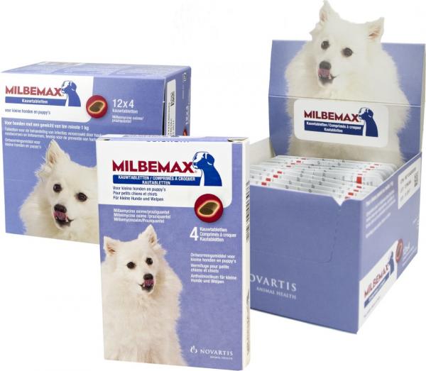 Milbemax Kauwtabletten Hond Klein Chewy 4 Tabletten 5 kilo afbeelding